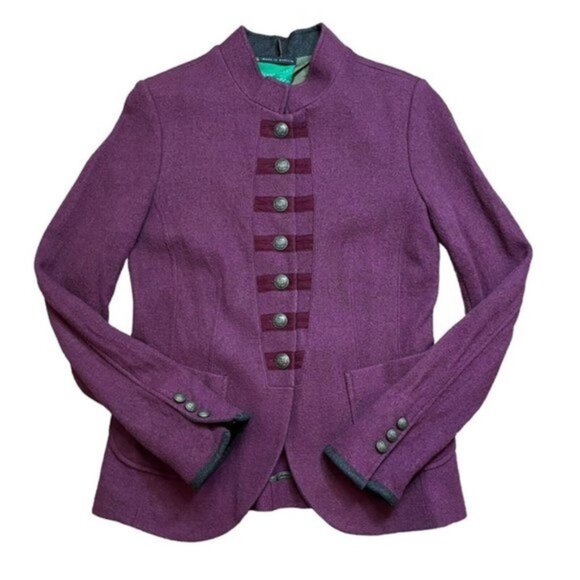 Schneiders Salzburg Melanie Red‎ Blazer Wool Jacket Womens US 10 IT 44 - Picture 1 of 8